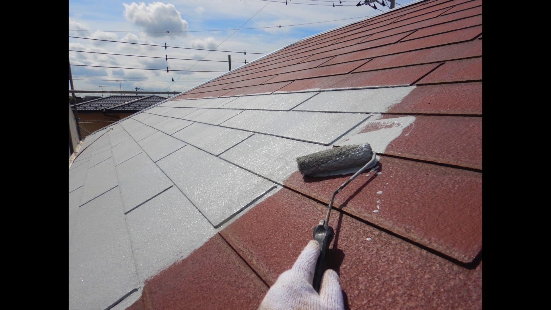 ノンアスベスト　屋根　塗装　修理